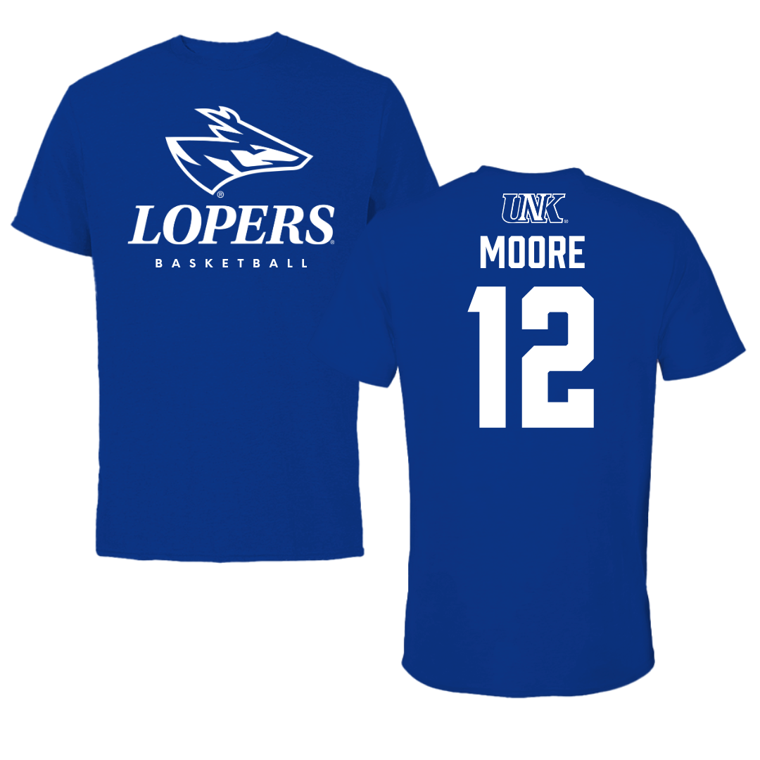 University of Nebraska at Kearney Basketball True Royal Blue Performance Tee - #12 Samantha Moore