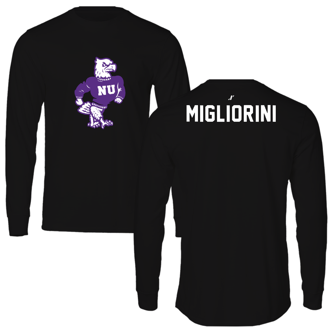 Niagara University Golf Black Performance Long Sleeve - Alfredo Migliorini