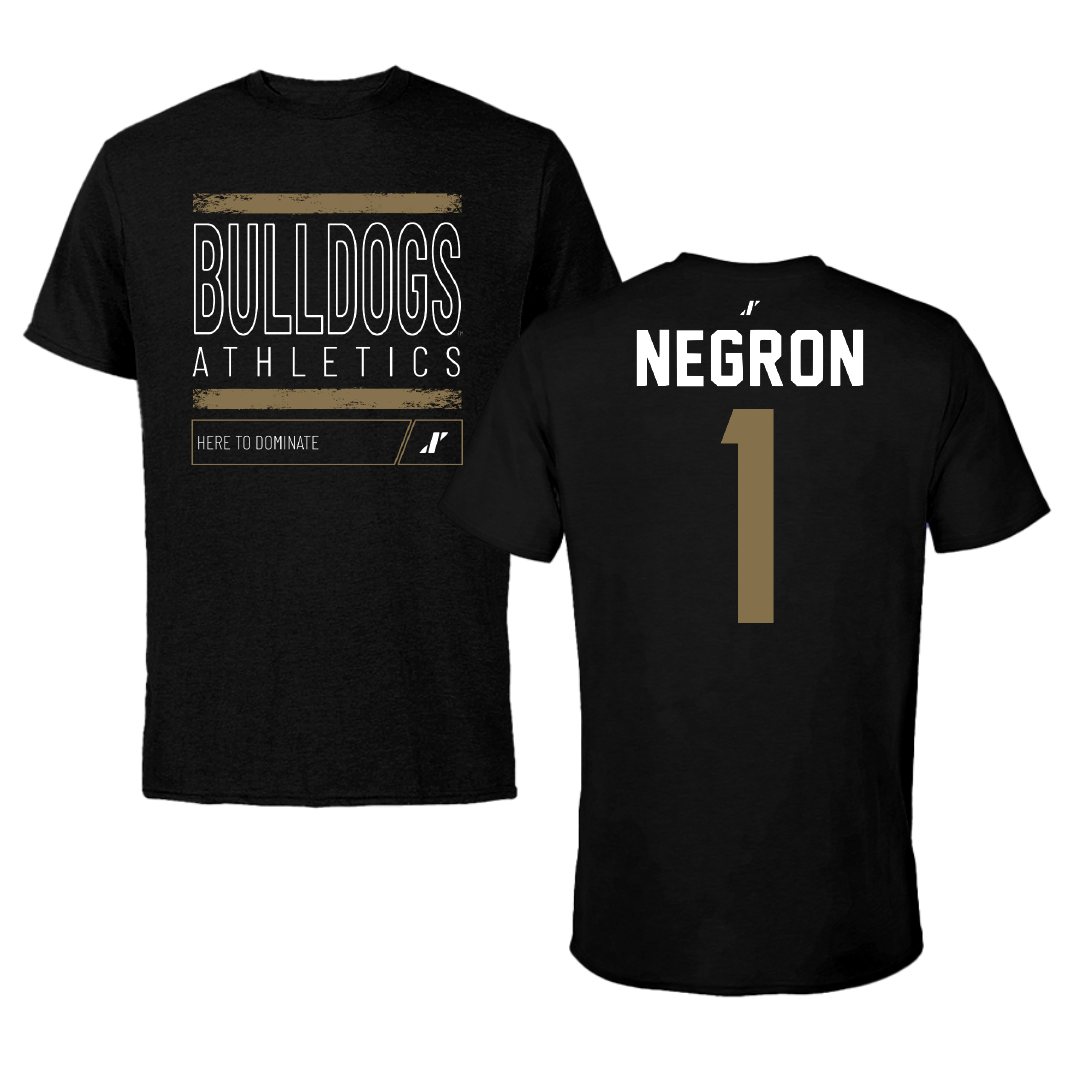 Bryant University Soccer Black Dominate Performance Tee - #1 Selena Negron
