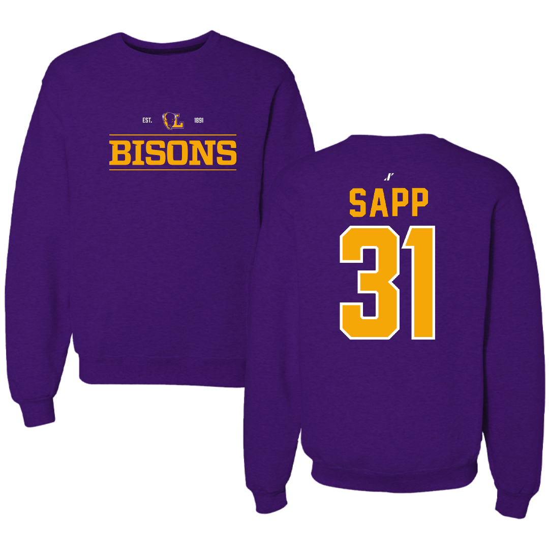Lipscomb University Softball Purple General Crewneck - #31 Ryleigh Sapp