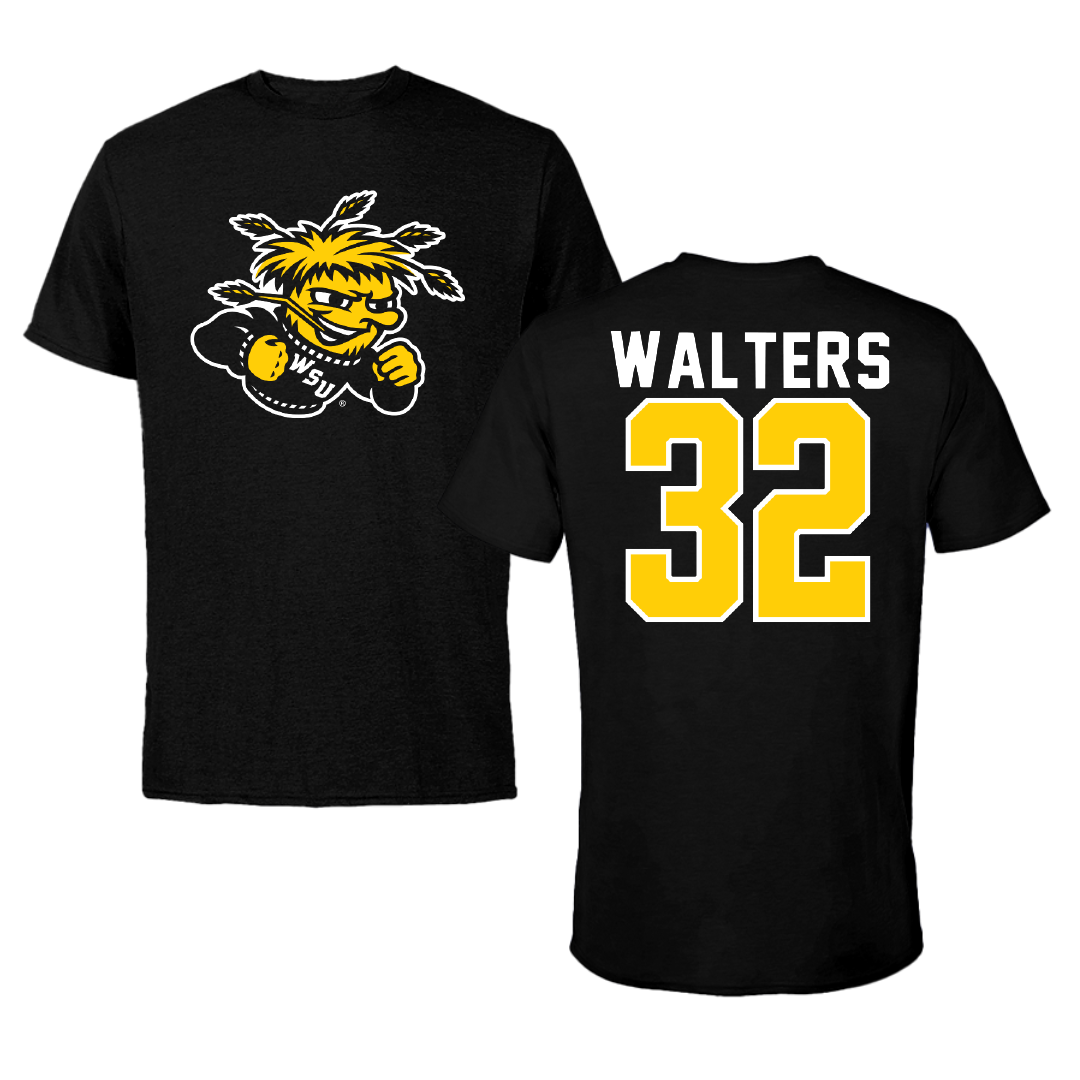 Wichita State University Baseball Black Mascot Tee - #32 Peyton Walters