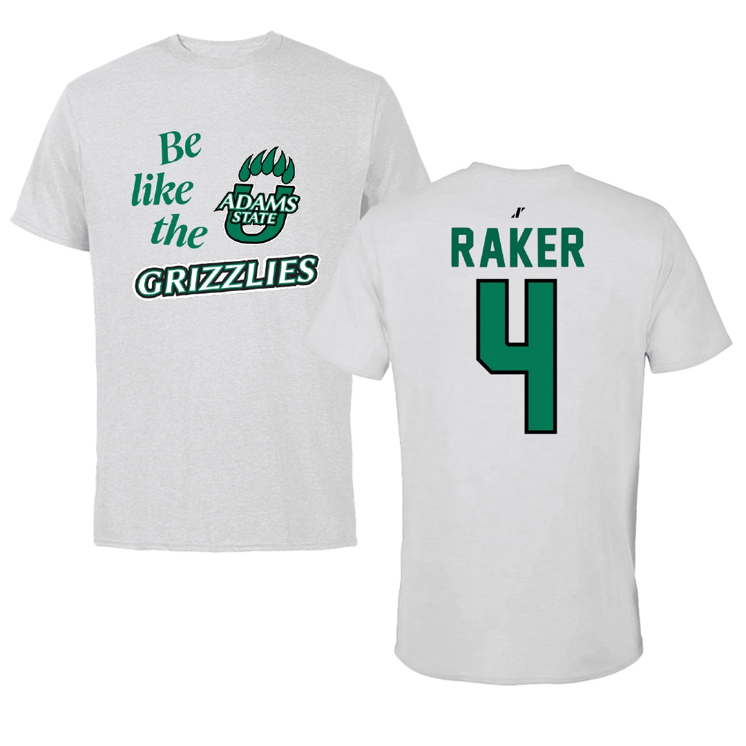 Adams State University Baseball Light Gray Be Like Us Tee - #4 Joey Raker