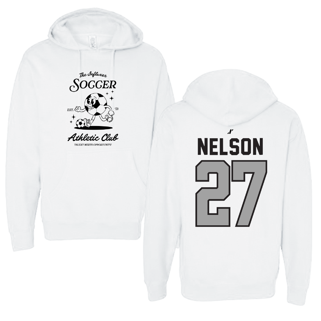 Soccer White Influxer Athletic Club Hoodie - #27 Taylor Nelson