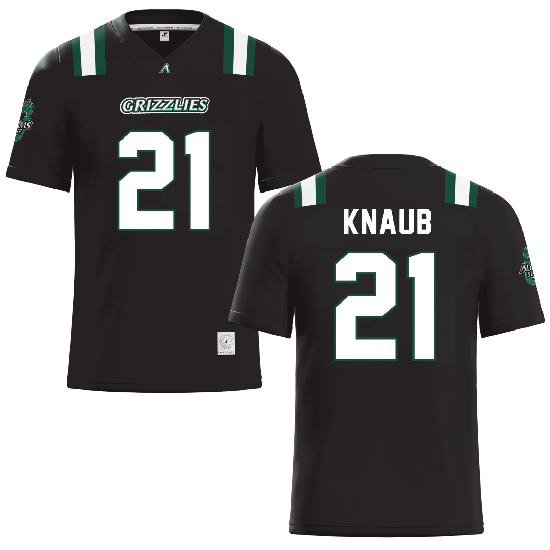 Adams State University Black Football Jersey - #21 Michael Knaub