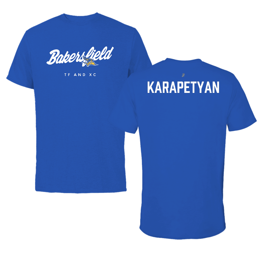 California State University-Bakersfield TF and XC Blue Tee - Matthew Karapetyan