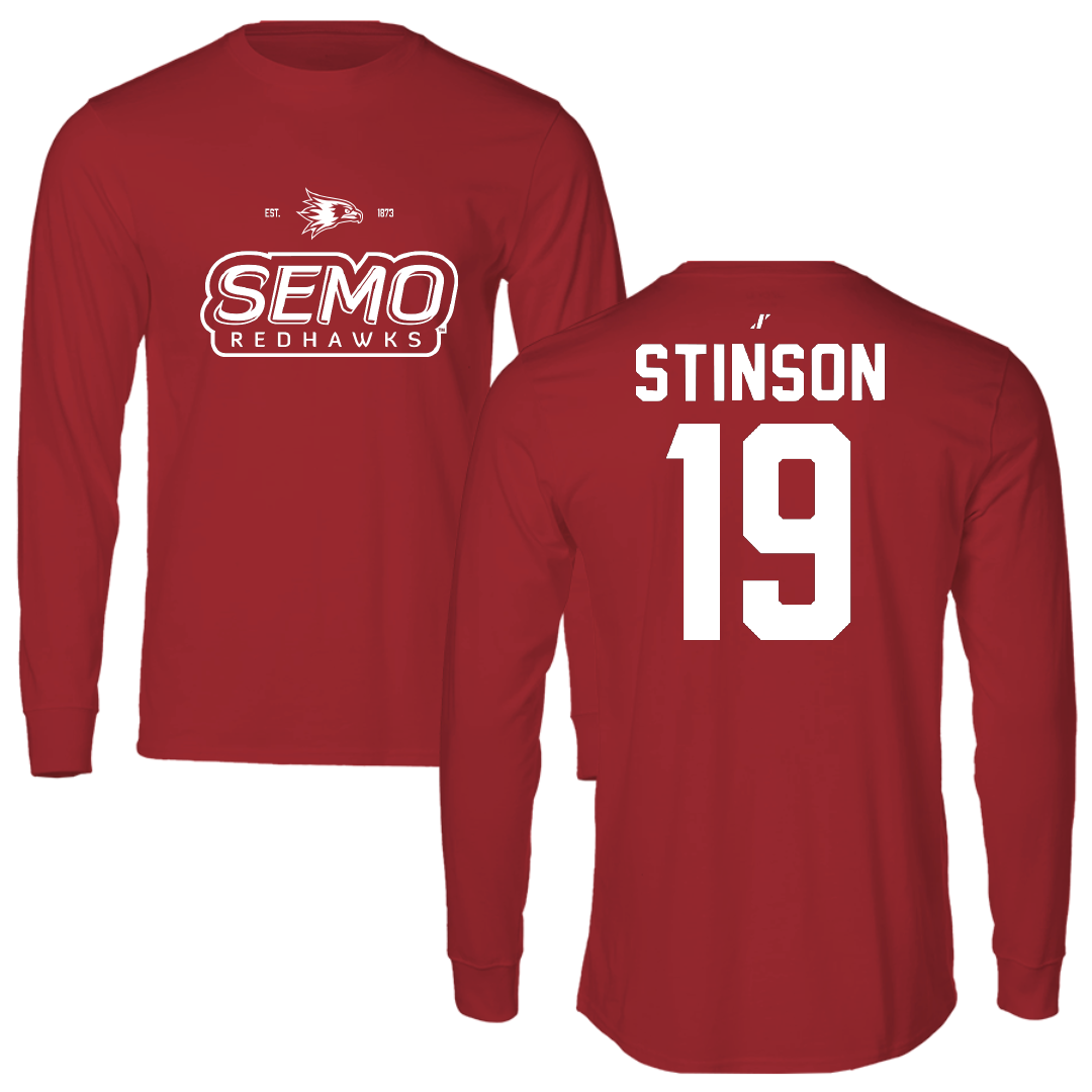 Southeast Missouri State University Softball Canvas Red General Long Sleeve - #19 Elliott Stinson