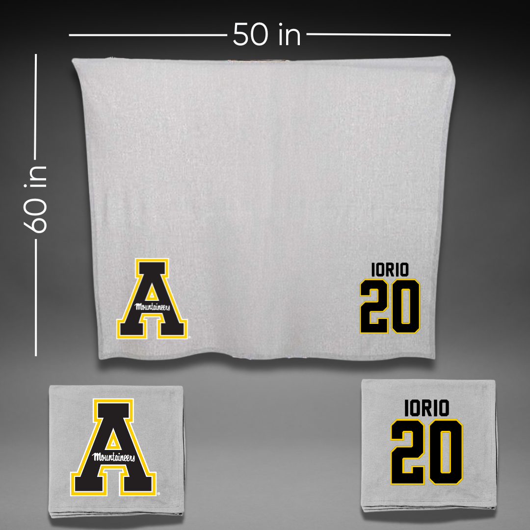 Appalachian State University Ice Hockey Gray Blanket - #20 Joseph Iorio