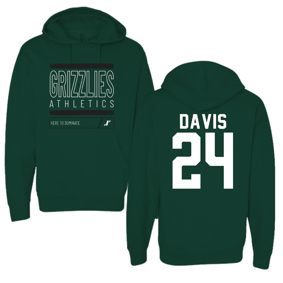 Adams State University Basketball Forest Green Dominate Hoodie - #24 Riahana Davis