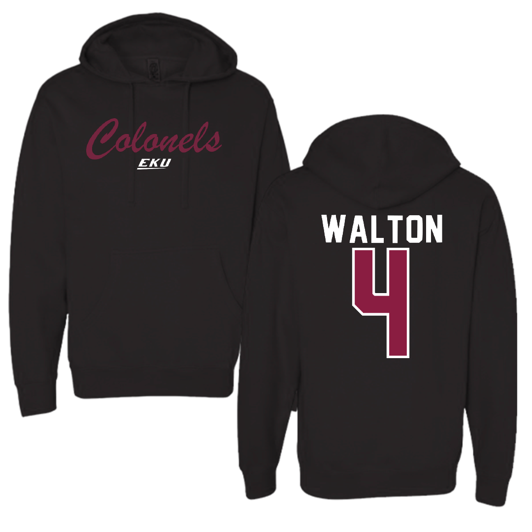 Eastern Kentucky University Baseball Black Hoodie - #4 Ryker Walton