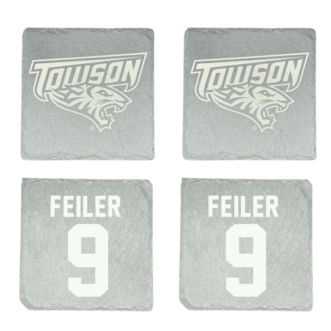 Towson University Soccer Stone Coaster (4 Pack)  - #9 Sydney Feiler