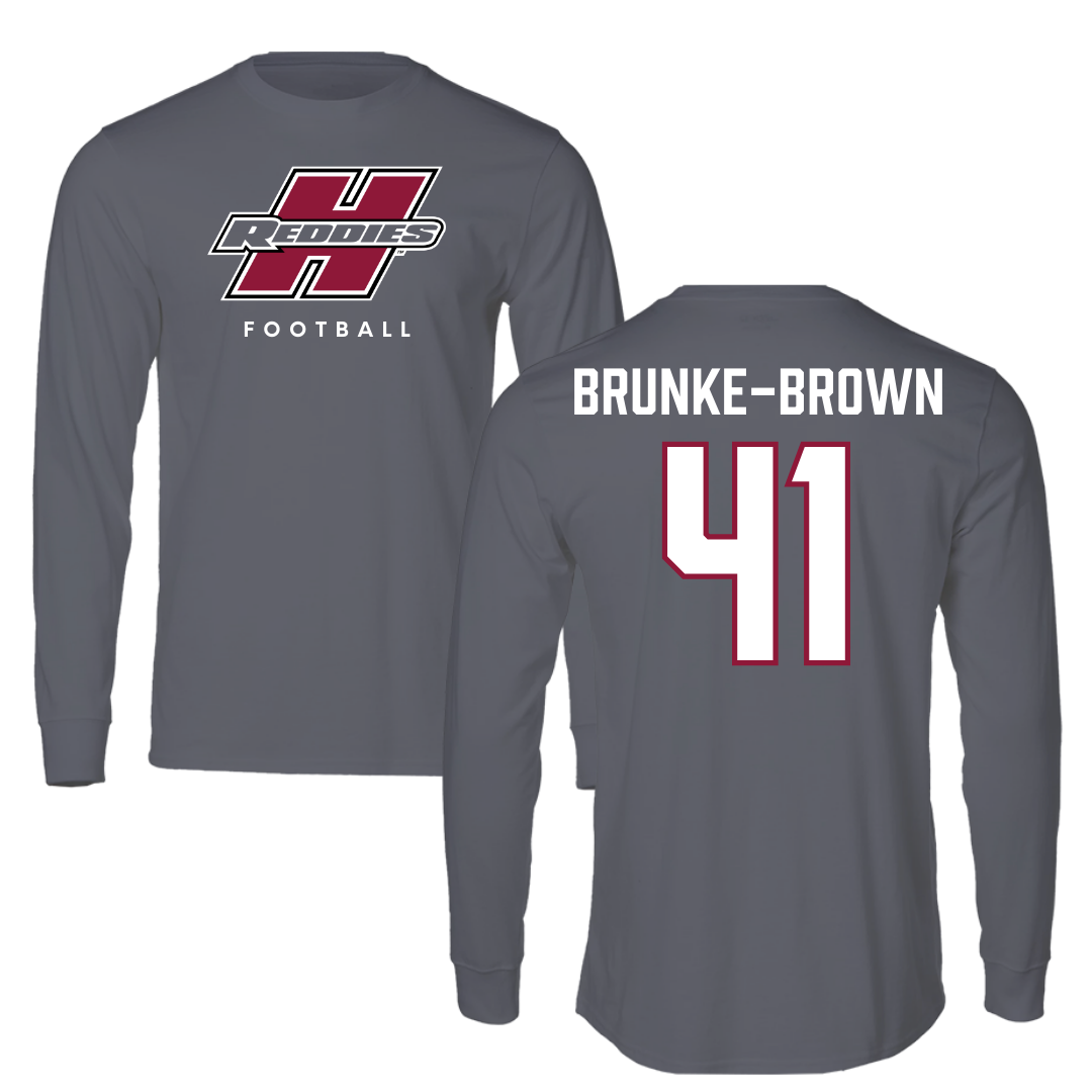 Henderson State University Football Gray Performance Long Sleeve - #41 Colton Brunke-Brown