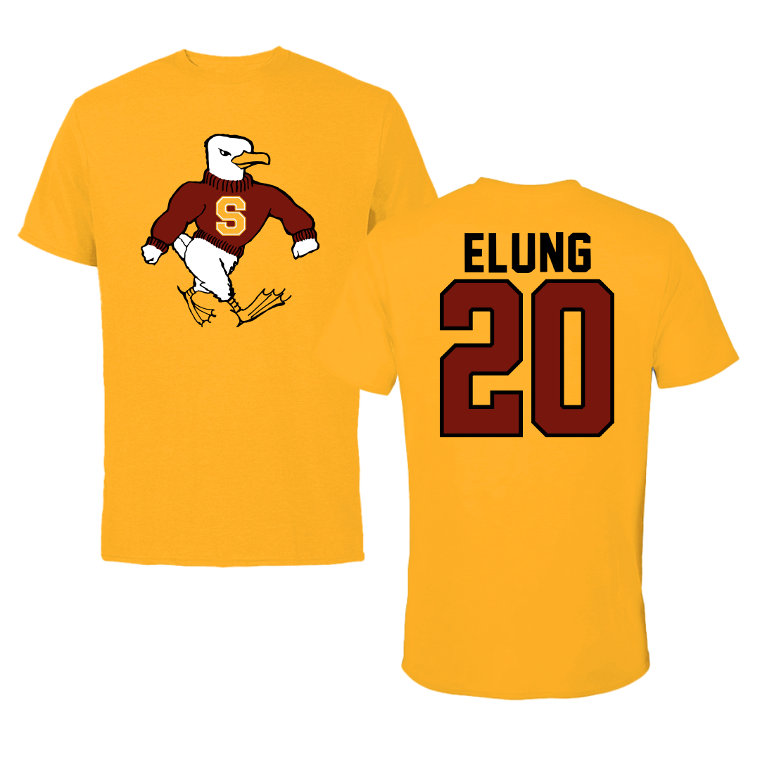 Salisbury University Basketball Gold Tee - #20 Leon Elung