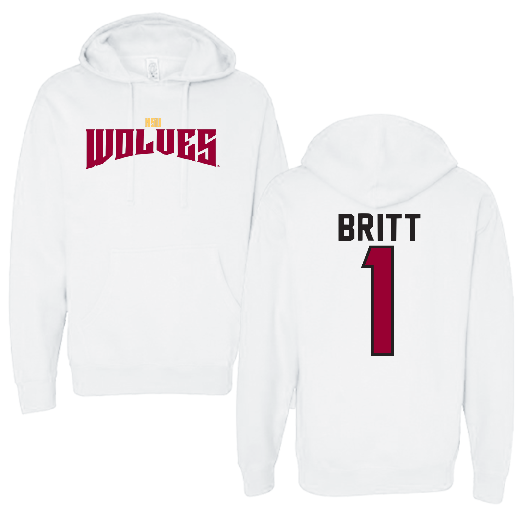 Northern State University Football White Classic Hoodie - #1 Daniel Britt