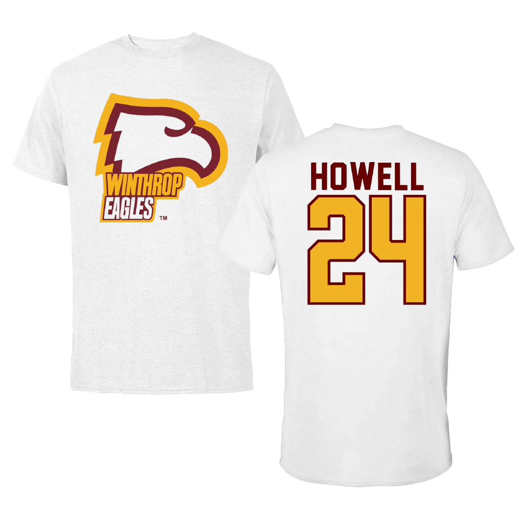 Winthrop University Baseball White Eagles Tee - #24 Dylan Howell