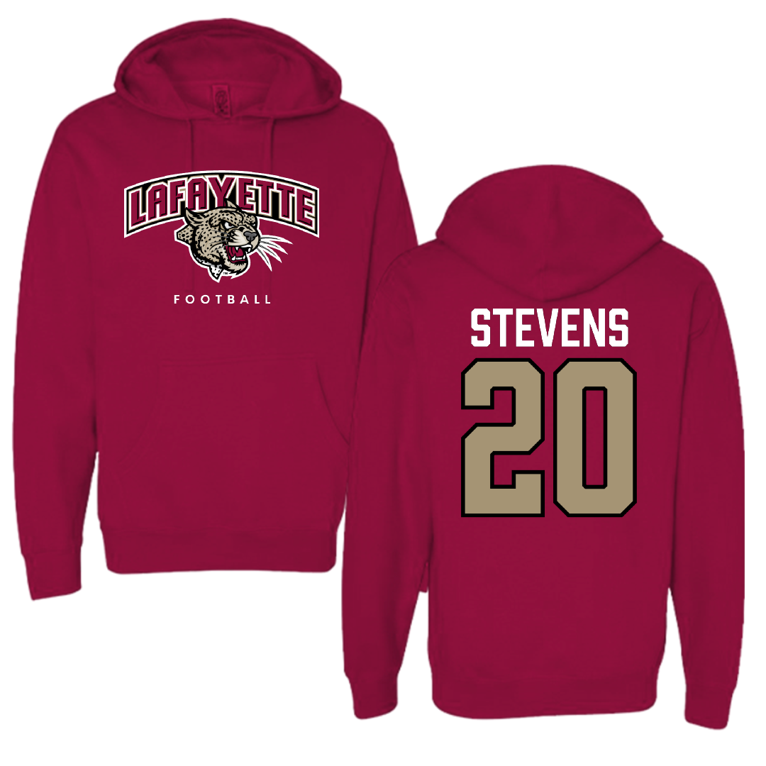 Lafayette College Football Cardinal Hoodie - #20 Robert Stevens