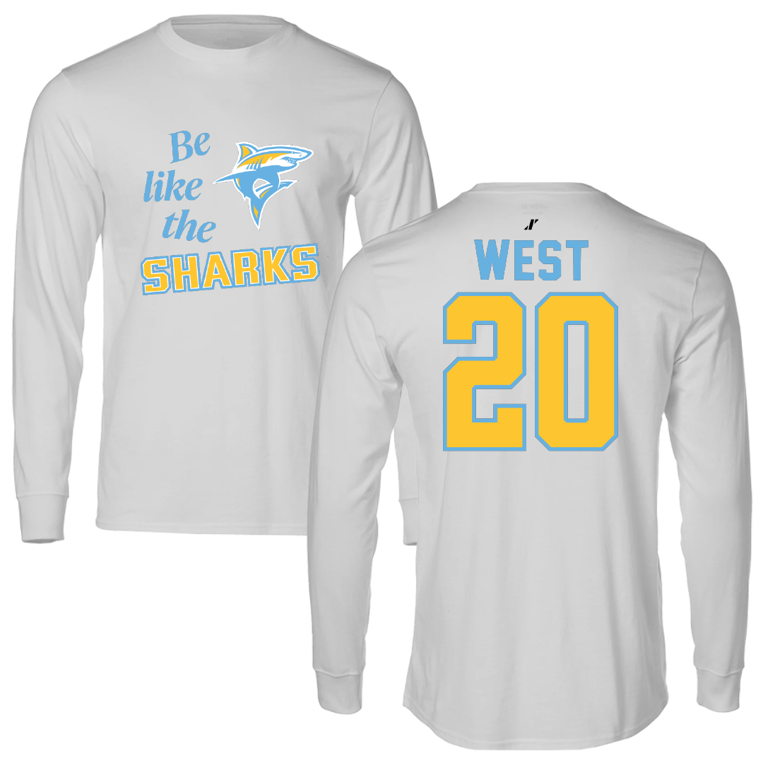 Long Island University Soccer Light Gray Be Like Us Performance Long Sleeve - #20 Kaleigh West