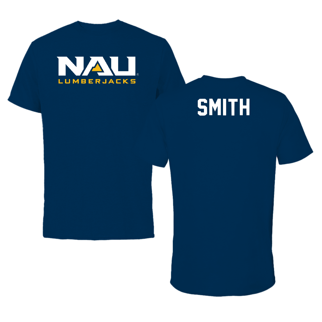 Northern Arizona University TF and XC Navy Block Tee - Kyle Smith