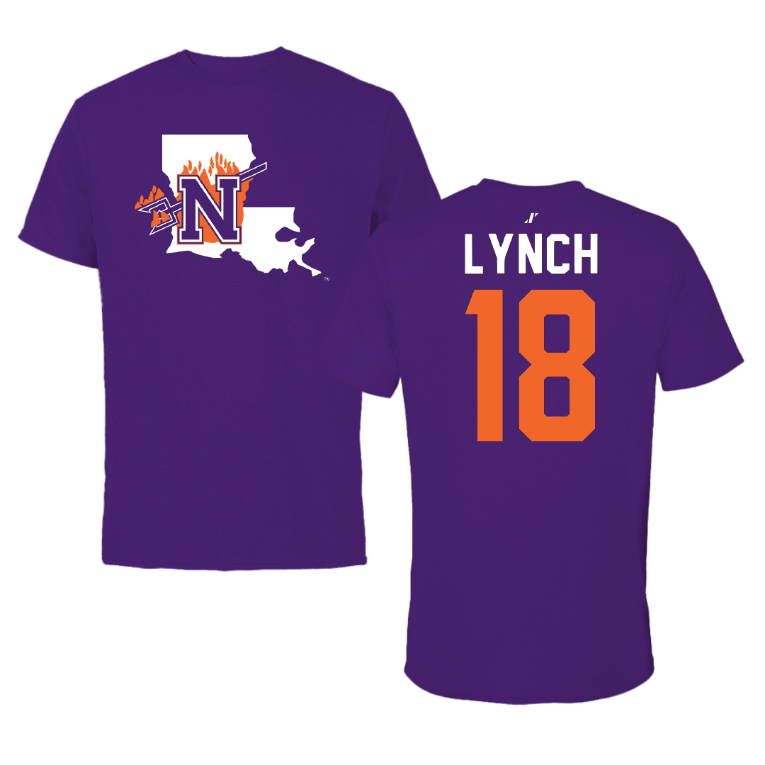 Northwestern State University Softball Purple State Performance Tee - #18 DJ Lynch