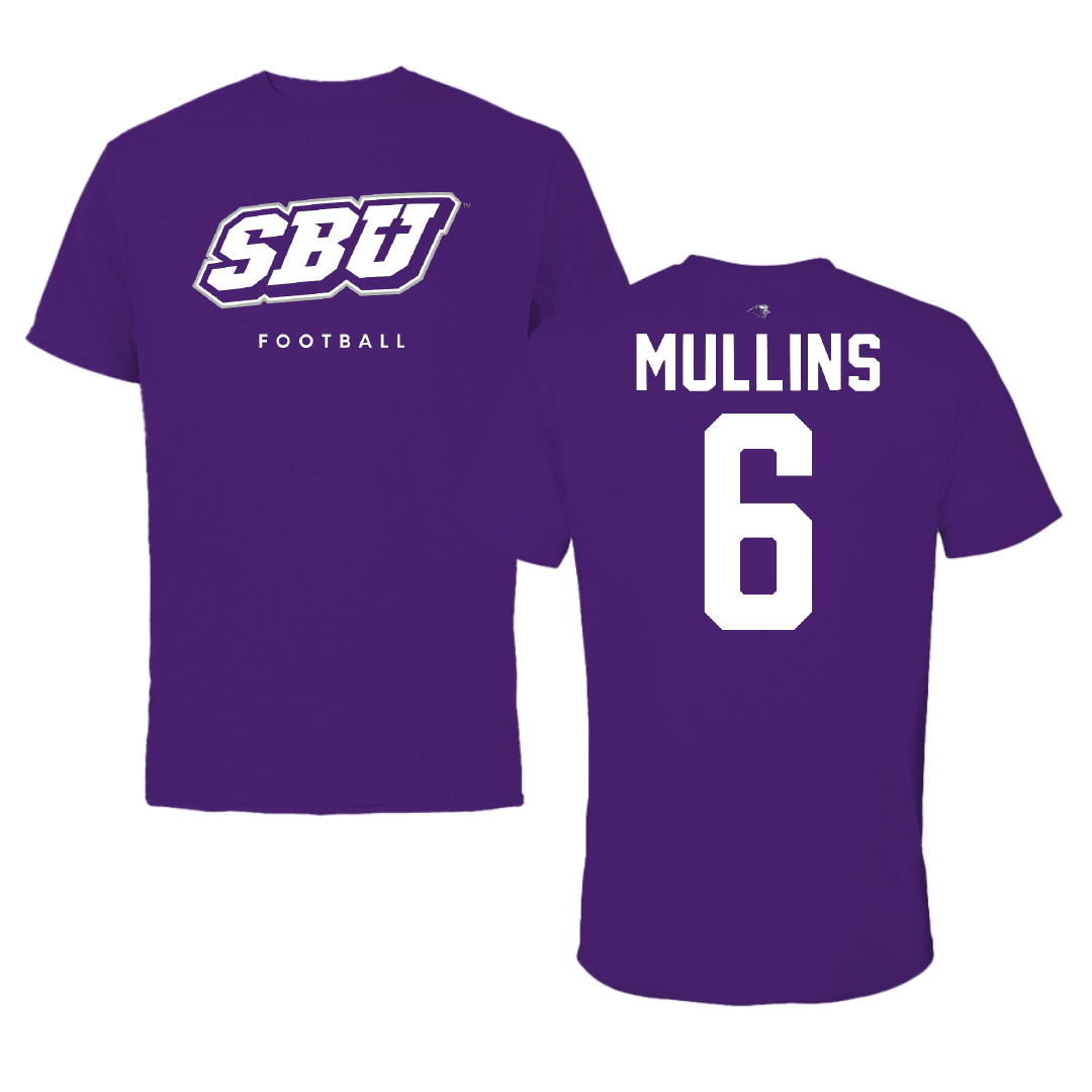 Southwest Baptist University Football Team Purple Performance Tee - #6 Canaan Mullins
