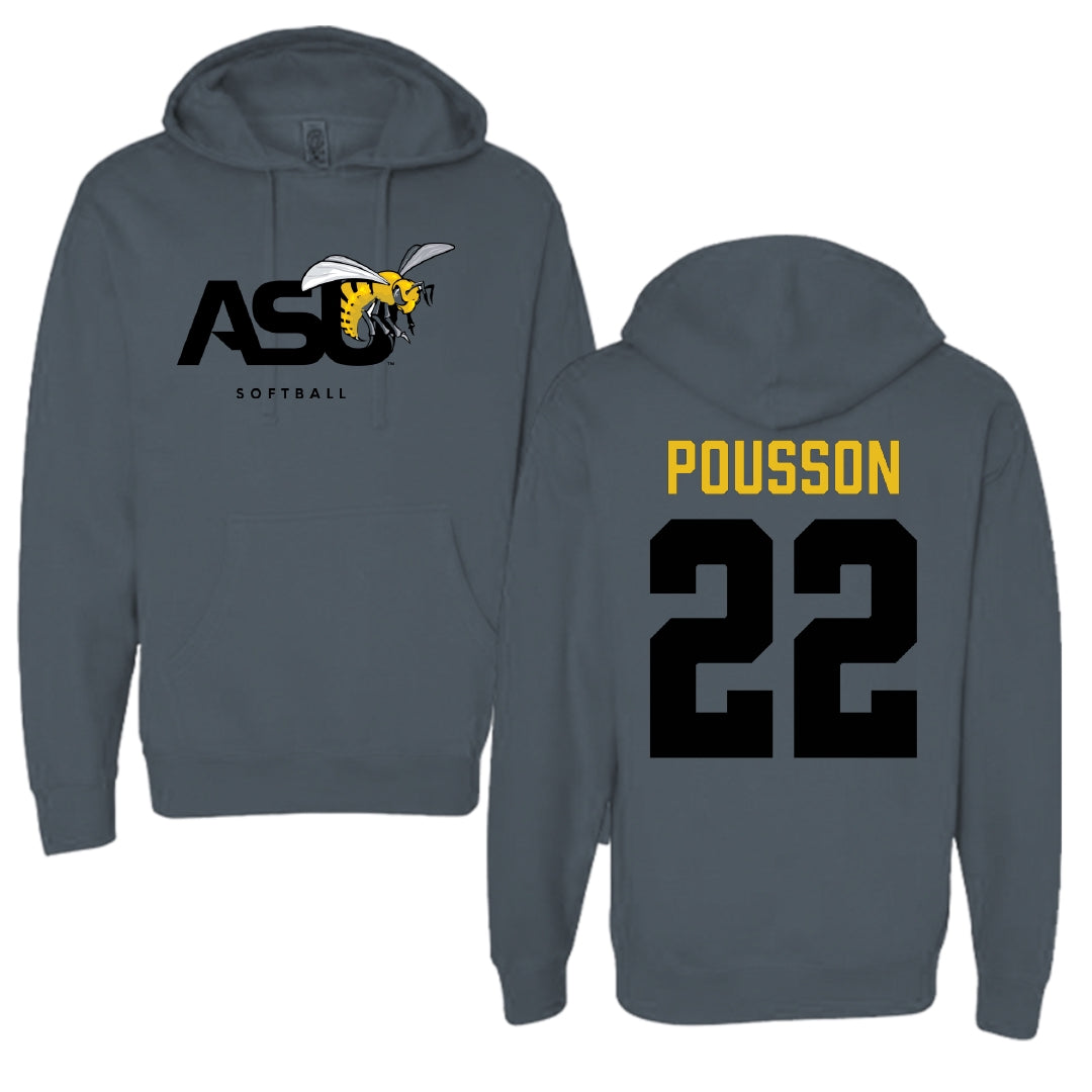 Alabama State University Softball Dark Gray Hoodie - #22 Kohanna Pousson