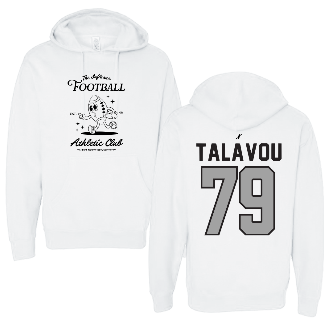 Football White Influxer Athletic Club Hoodie - #79 Maicah Talavou