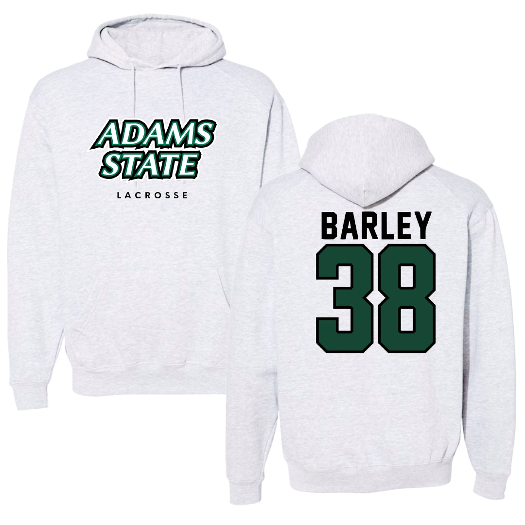 Adams State University Lacrosse Gray Block Hoodie - #38 Kai Barley