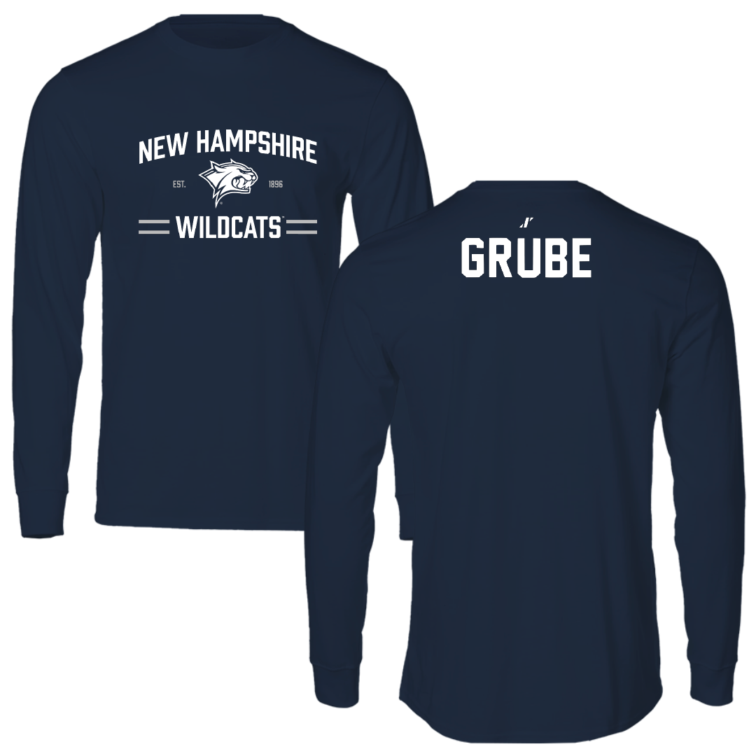 University of New Hampshire TF and XC Navy General Long Sleeve - Sam Grube