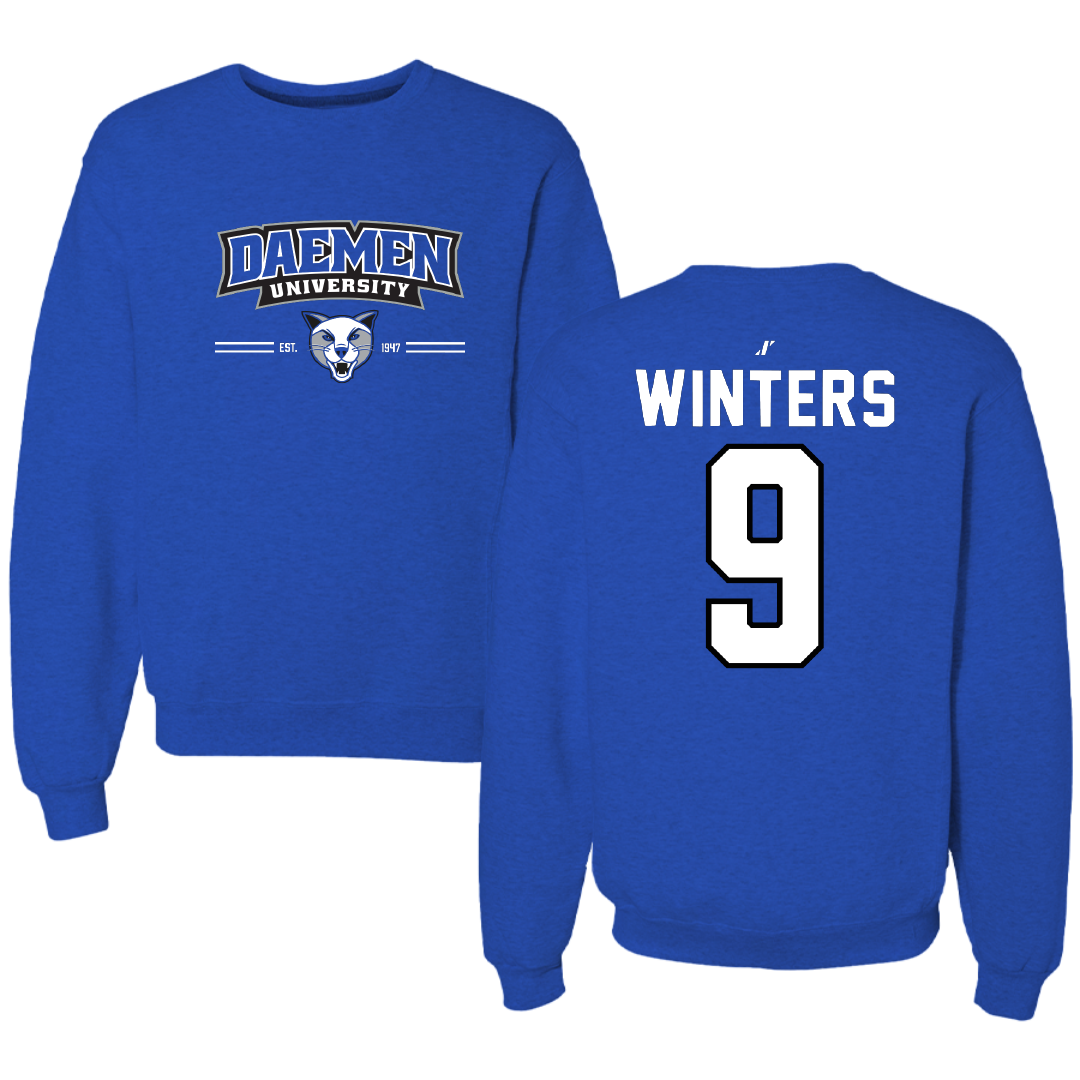 Daemen University Volleyball Blue General Crewneck - #9 Bradyn Winters