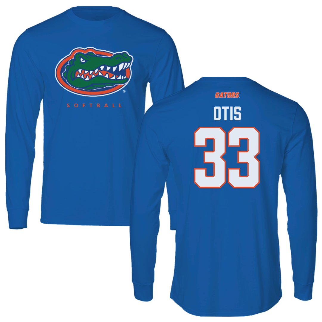 University of Florida Softball Blue Mascot Performance Long Sleeve - #33 Korbe Otis