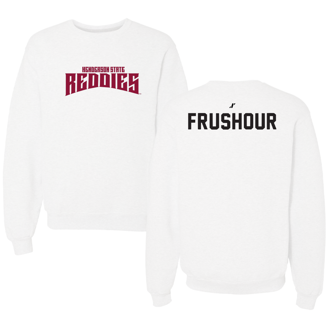 Henderson State University Cheer White Classic Crewneck - Felicity Frushour