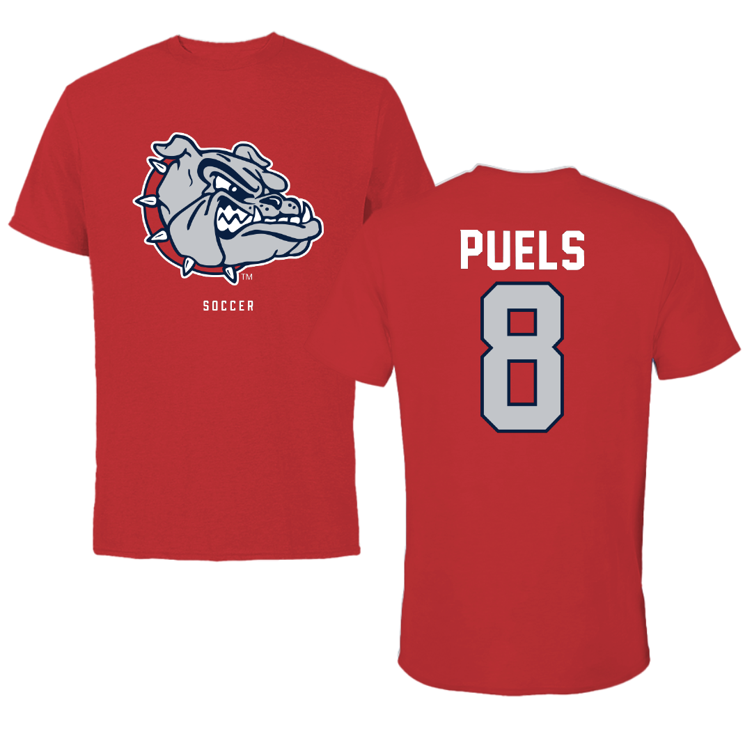 Gonzaga University Soccer Red Mascot Performance Tee - #8 Kristen Puels
