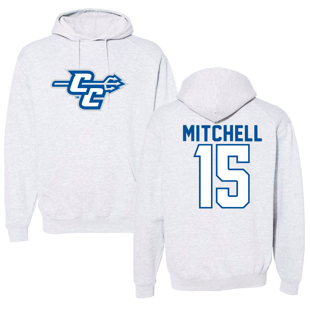Central Connecticut State University Softball Light Gray Hoodie - #15 Abigail Mitchell