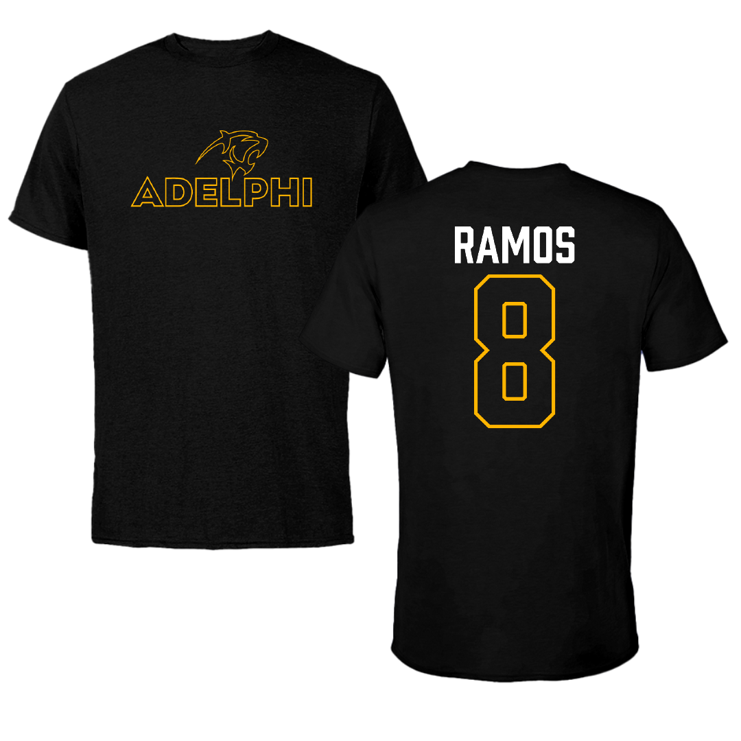 Adelphi University Baseball Black Performance Tee - #8 Albert Ramos