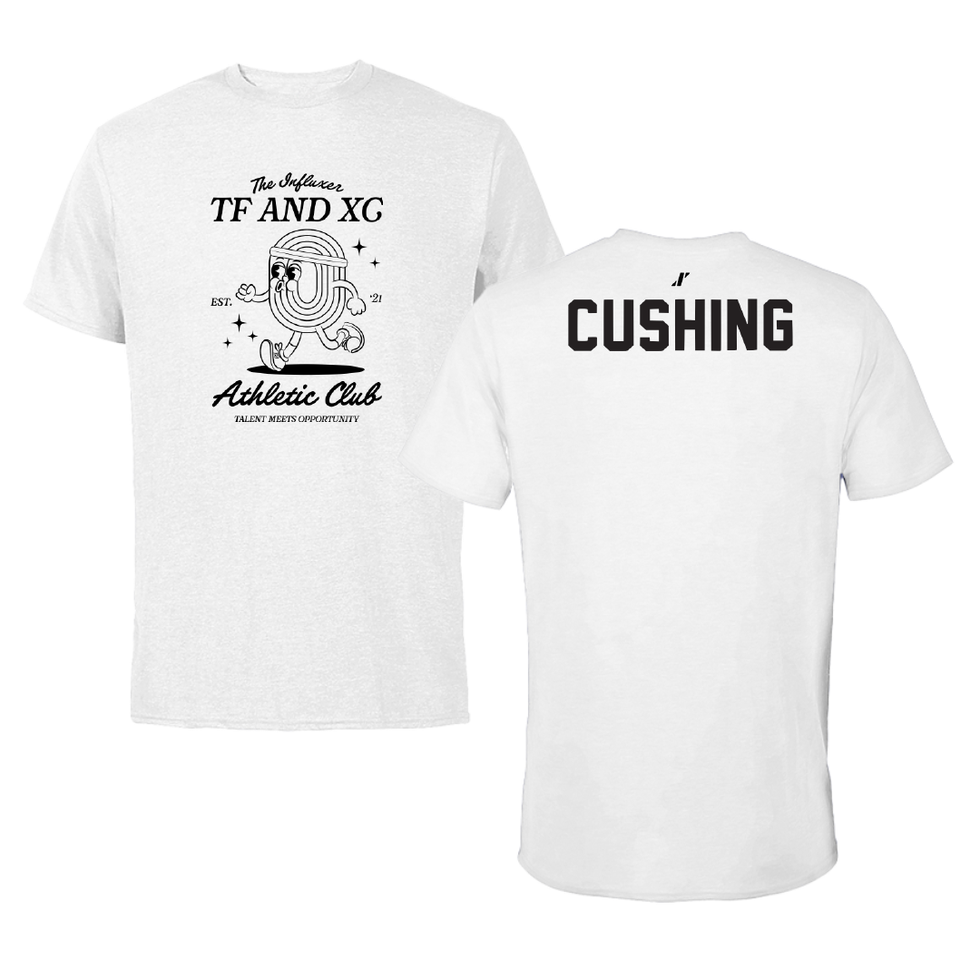 TF and XC White Influxer Athletic Club Tee - Tyler Cushing