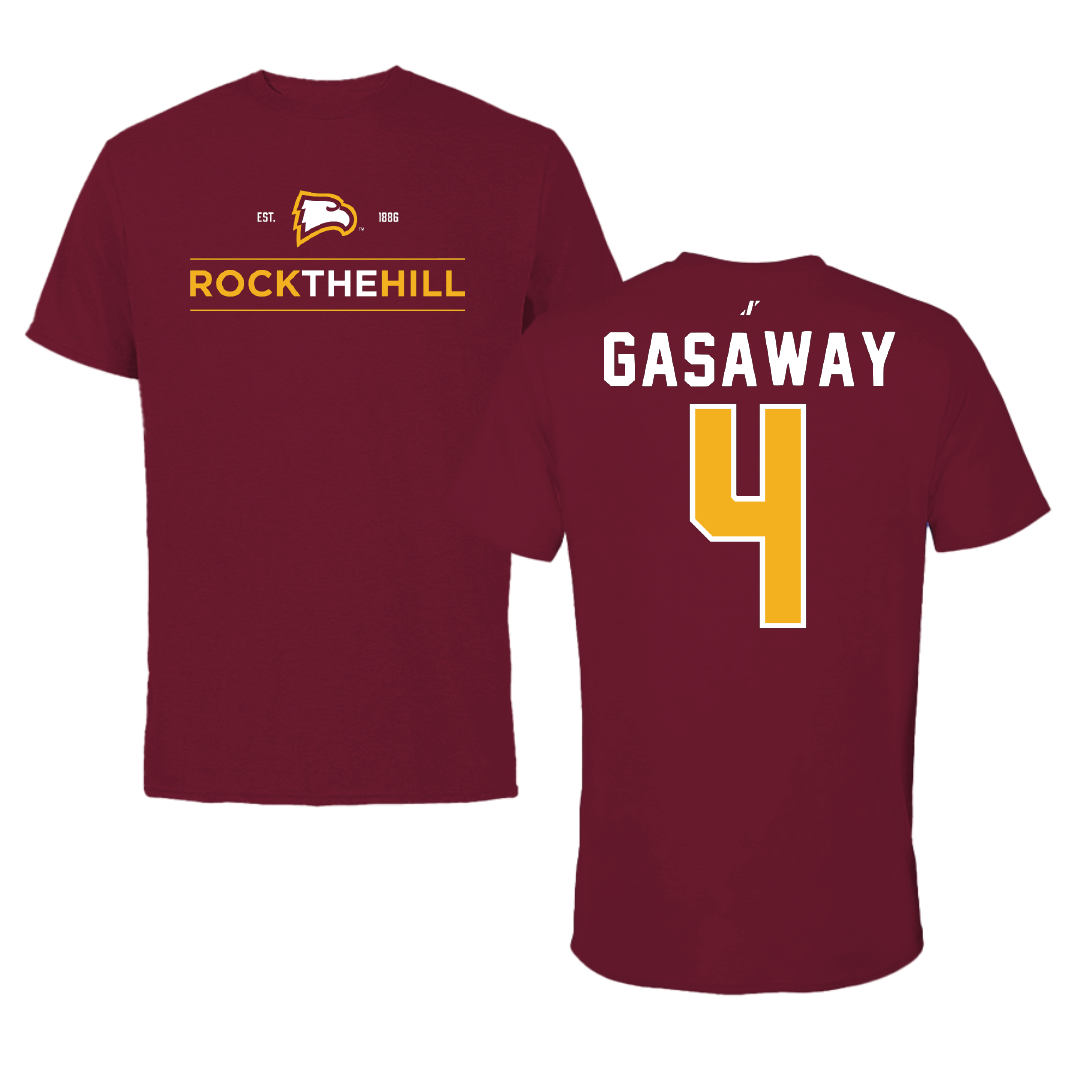 Winthrop University Basketball Garnet General Tee - #4 Marissa Gasaway