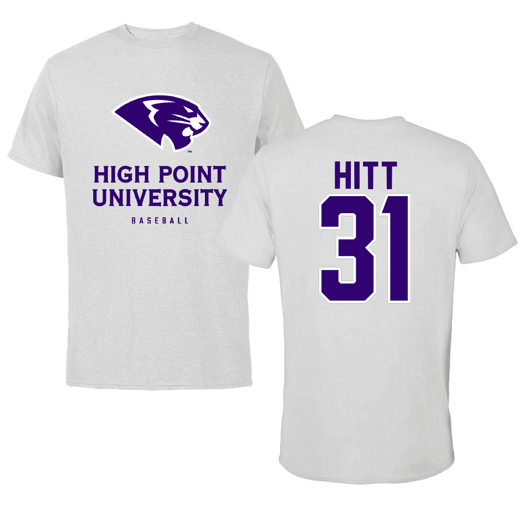 High Point University Baseball Light Gray Tee - #31 Dalton Hitt