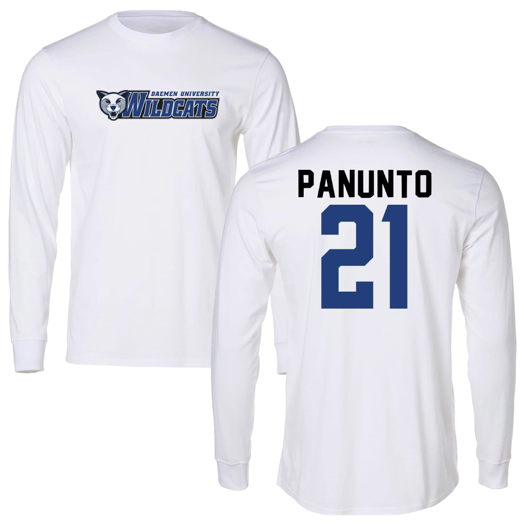 Daemen University Soccer White Performance Long Sleeve - #21 Marco Panunto
