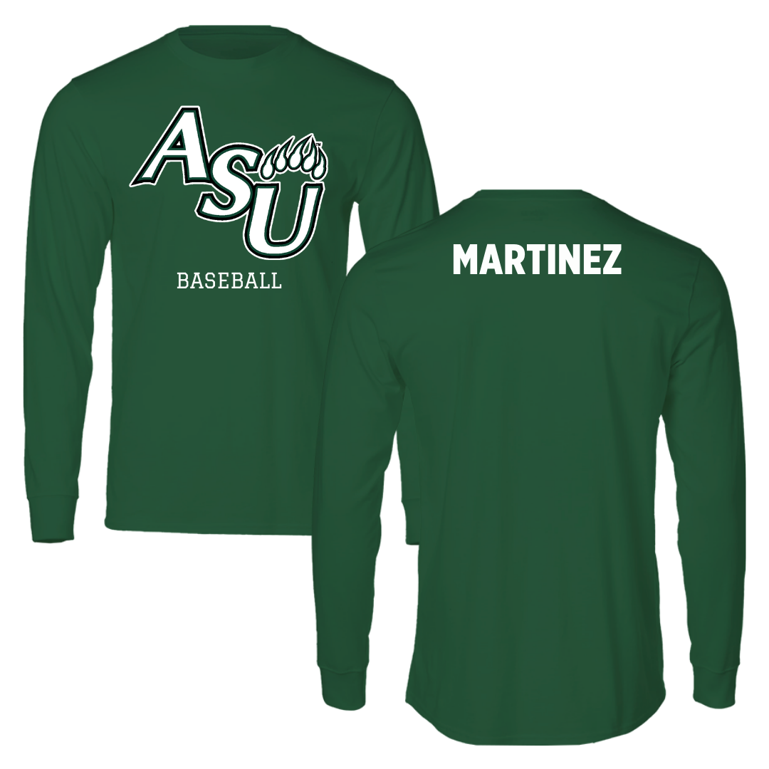 Adams State University Baseball Forest Green Block Performance Long Sleeve - Jace Martinez