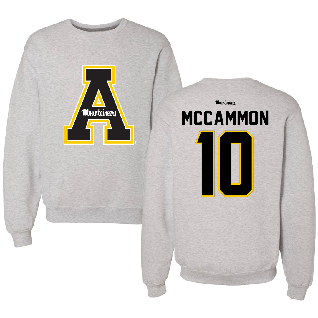 Appalachian State University Baseball Gray Crewneck - #10 Tanner McCammon