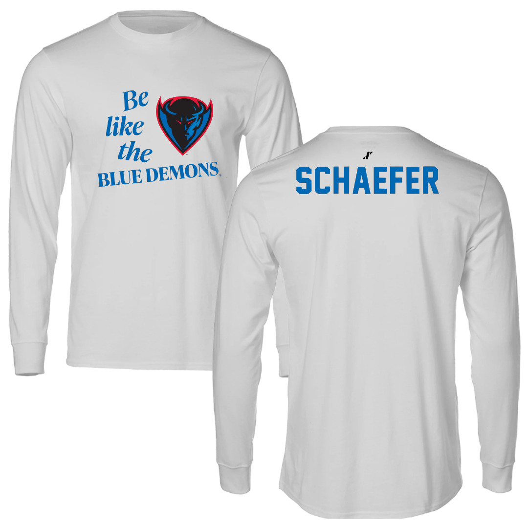 DePaul University Golf Light Gray Be Like Us Performance Long Sleeve - Hank Schaefer