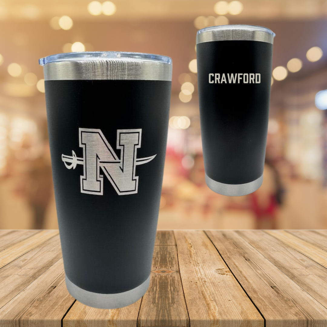 Nicholls State University TF and XC Black Stainless Steel Tumbler - Michael Crawford