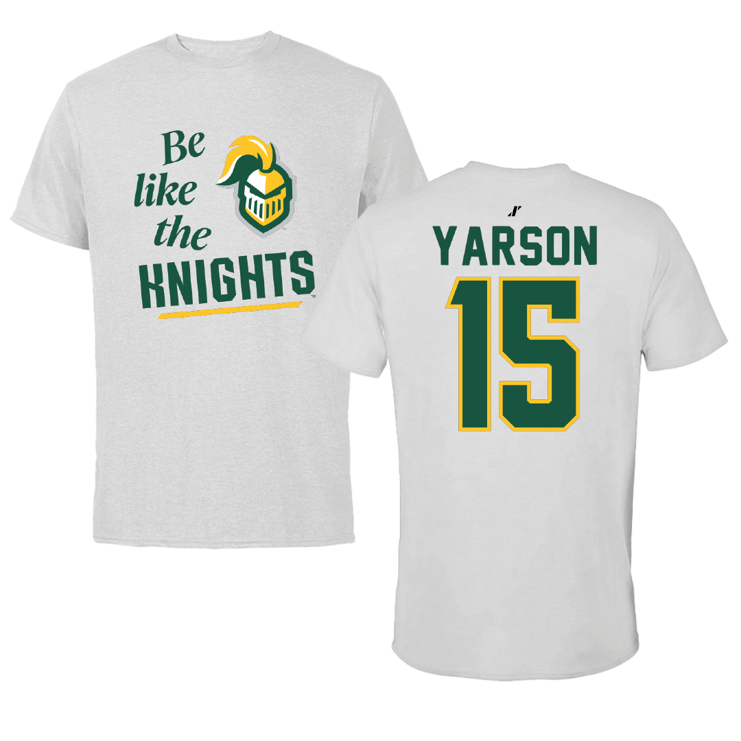 New Jersey City University Baseball Light Gray Be Like Us Tee - #15 Dom Yarson