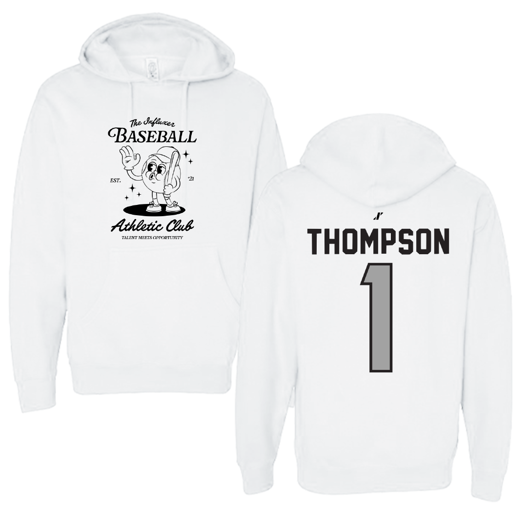 Baseball White Influxer Athletic Club Hoodie - #1 Bryce Thompson
