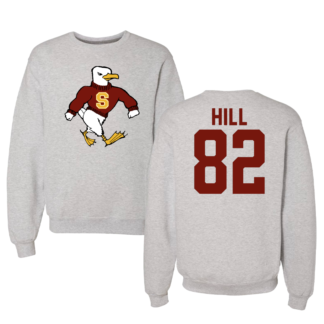 Salisbury University Football Gray Crewneck - #82 Isaiah Hill