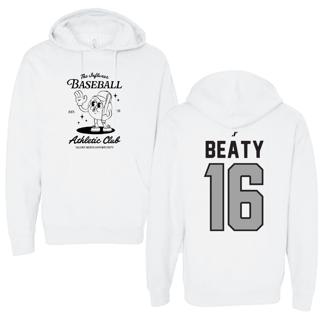 Baseball White Influxer Athletic Club Hoodie - #16 Jake Beaty