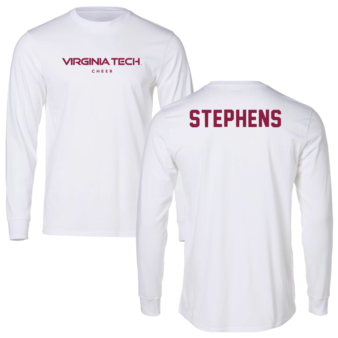Virginia Tech Cheer White Long Sleeve - Sarah Stephens