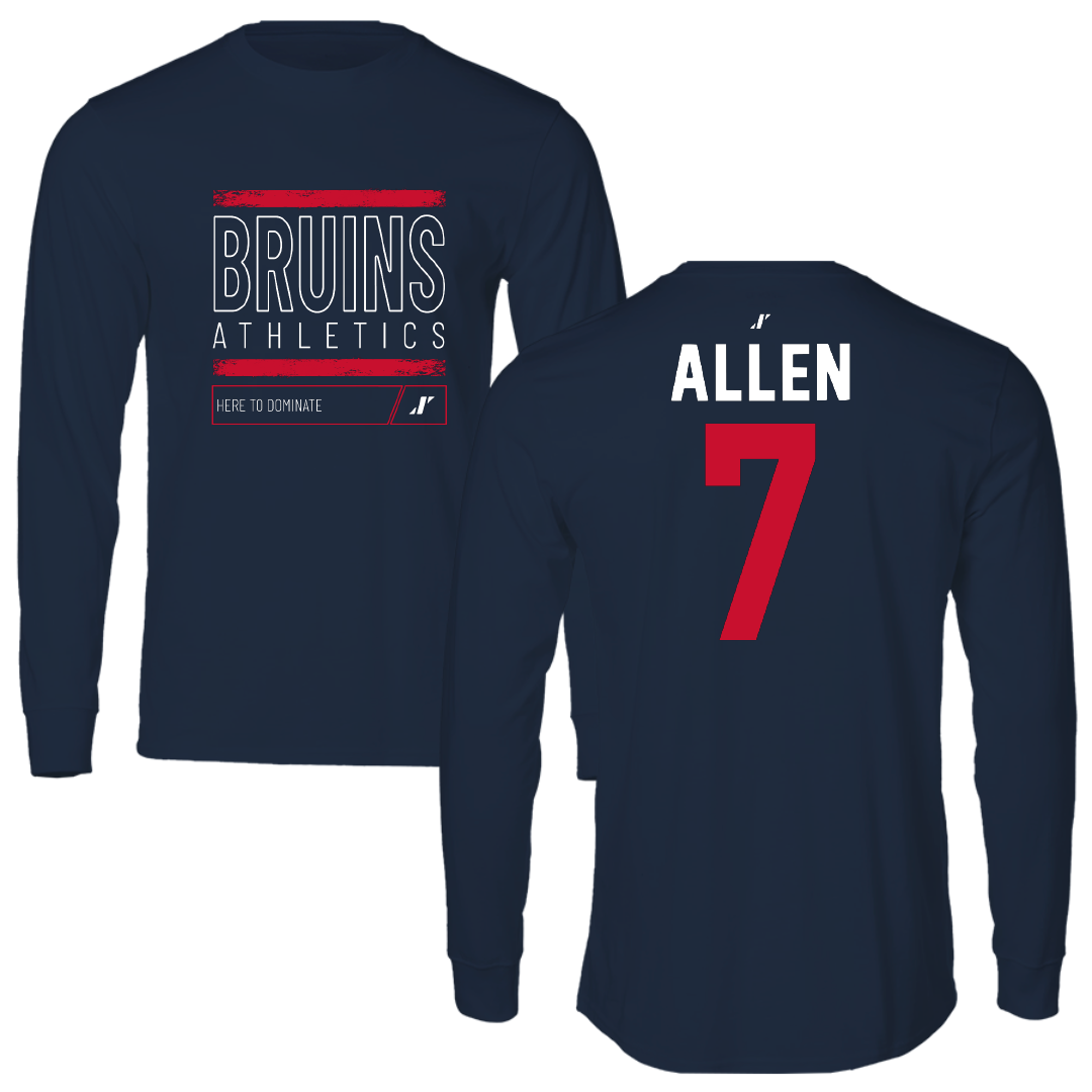 Belmont University Baseball Navy Dominate Performance Long Sleeve - #7 Ty Allen