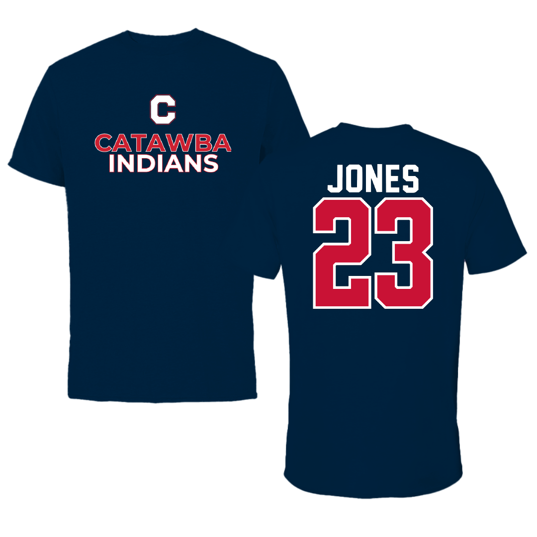 Catawba College Volleyball Navy Performance Tee - #23 Kendall Jones
