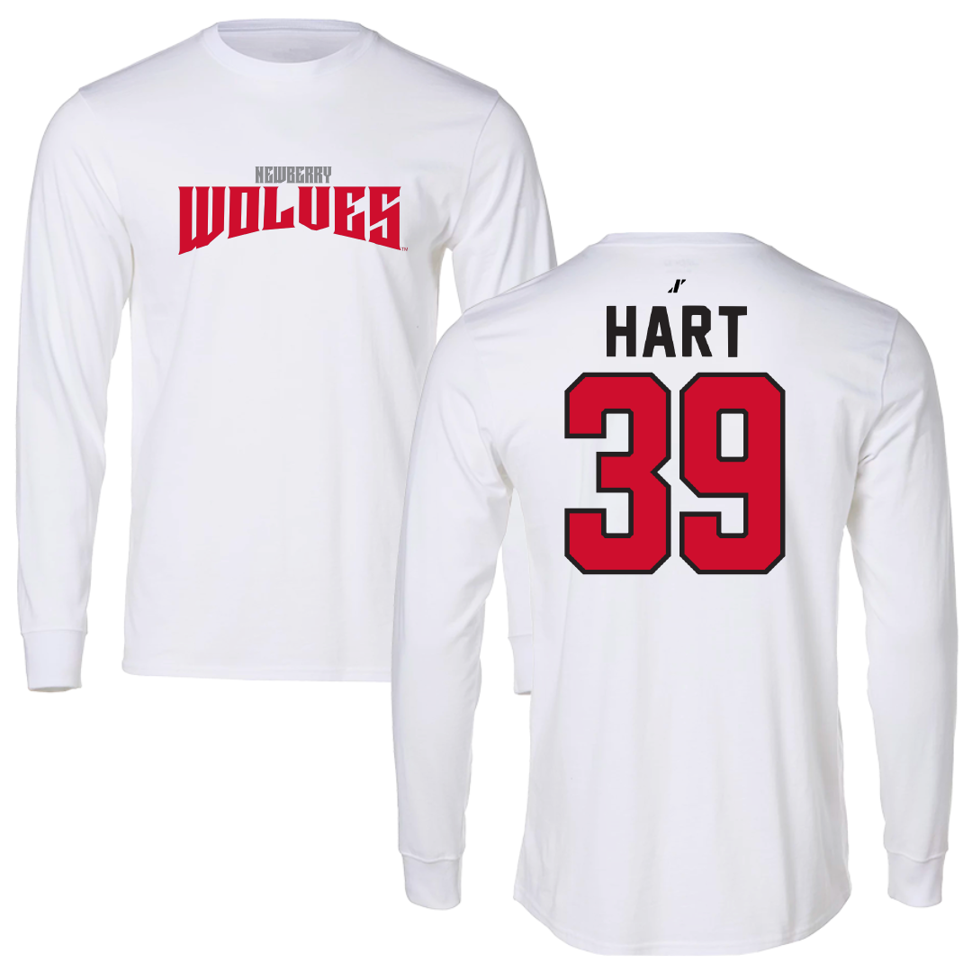 Newberry College Soccer White Classic Performance Long Sleeve - #39 Zach Hart