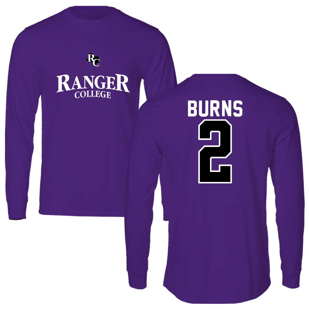 Ranger College Basketball Purple Long Sleeve - #2 Elaina Burns